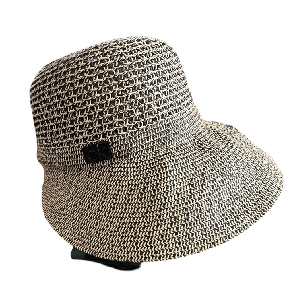 Calvin Klein Women's M/L Calvin Kelin Vented Reader Paper Straw Sun Reading Hat